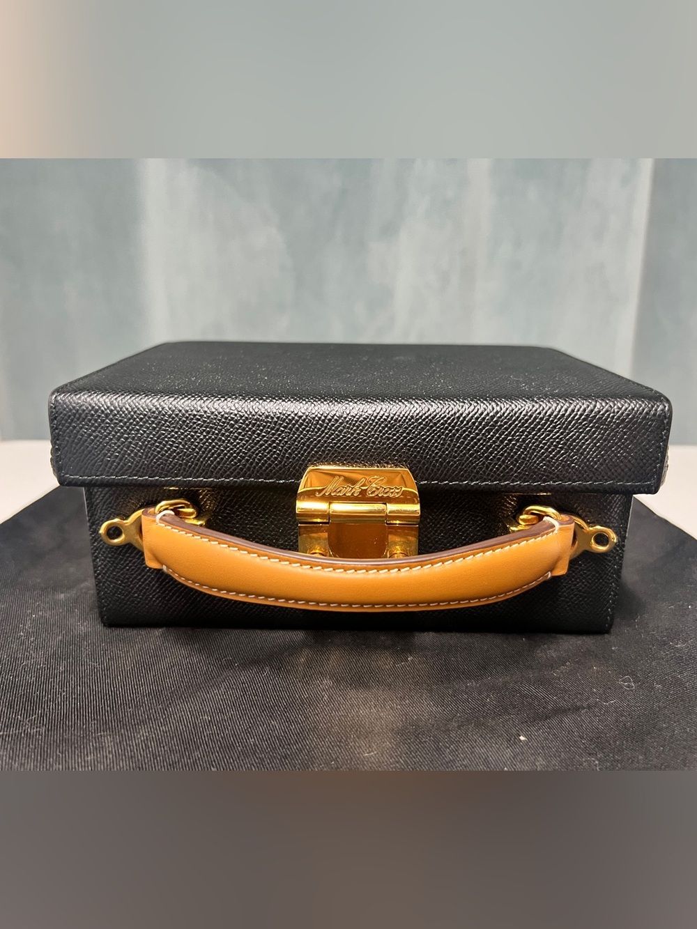 Mark Cross Box Leather Bag Black